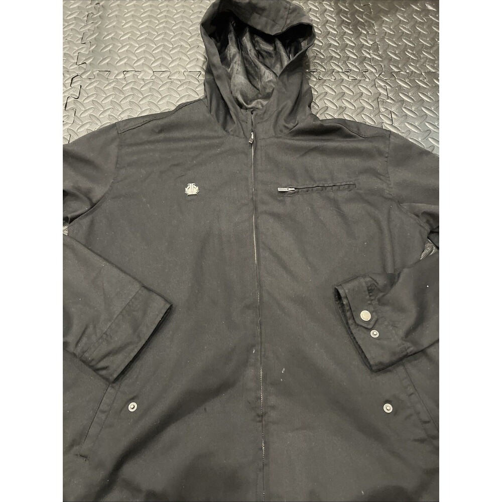 Rare Imperium Jacket Hooded Men Large Full Zip Black Silk Lined Sz Large supreme